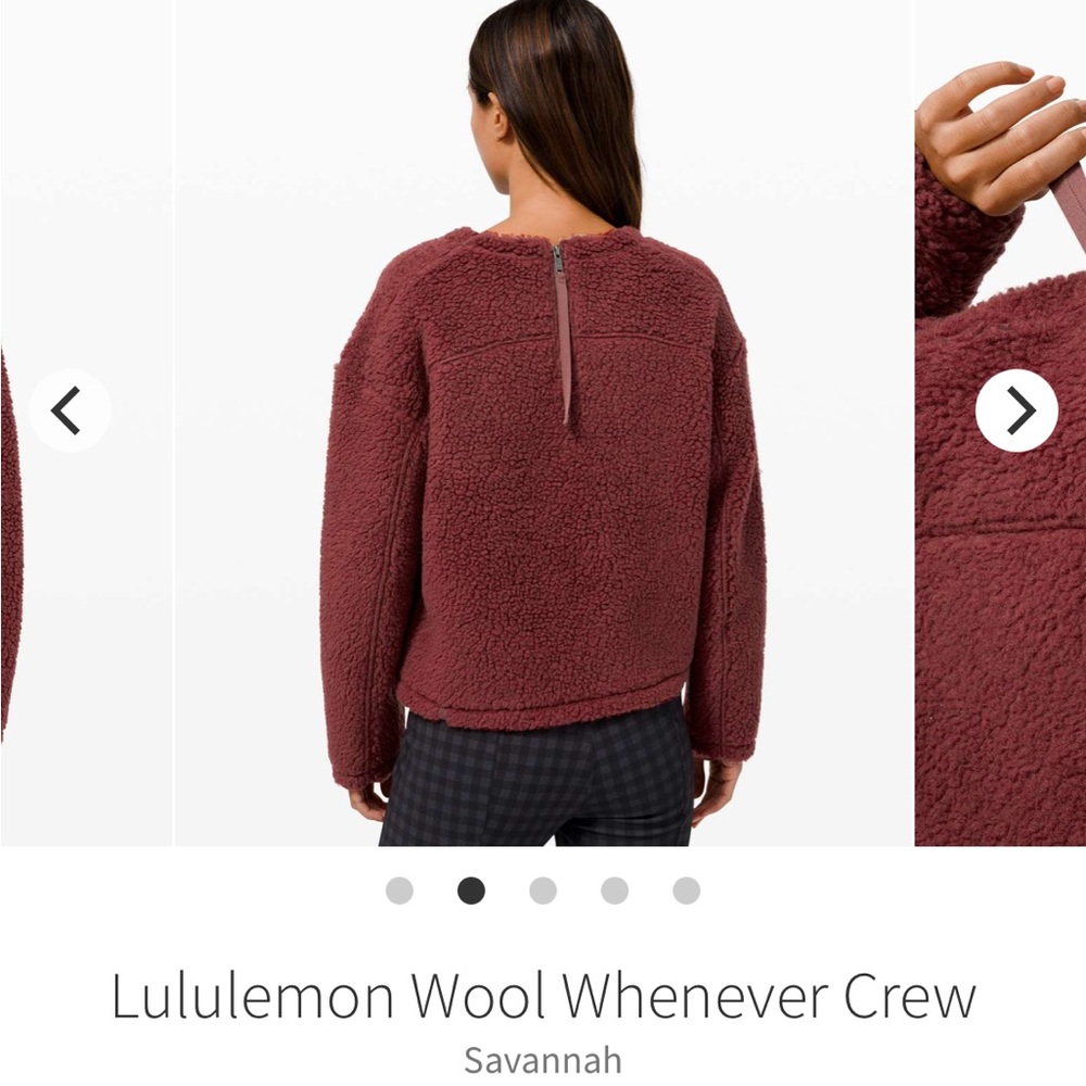 Lululemon Lot of 2 Wool Whenever Crew - Black and Savannah